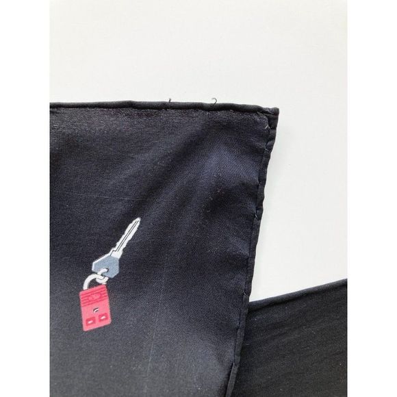 Vintage FORD MOTOR COMPANY Black Auto Car Print Silk 23" x 23" Square Scarf - Picture 8 of 11